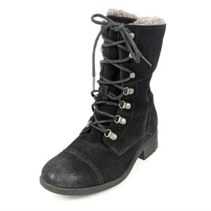 UGG Australia Women Gradin Combat Lace Up Leather Boots Chunky Shoes sz 7.5